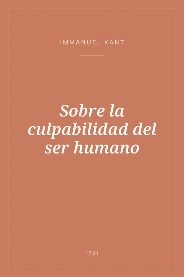 Portada de Sobre la culpabilidad del ser humano