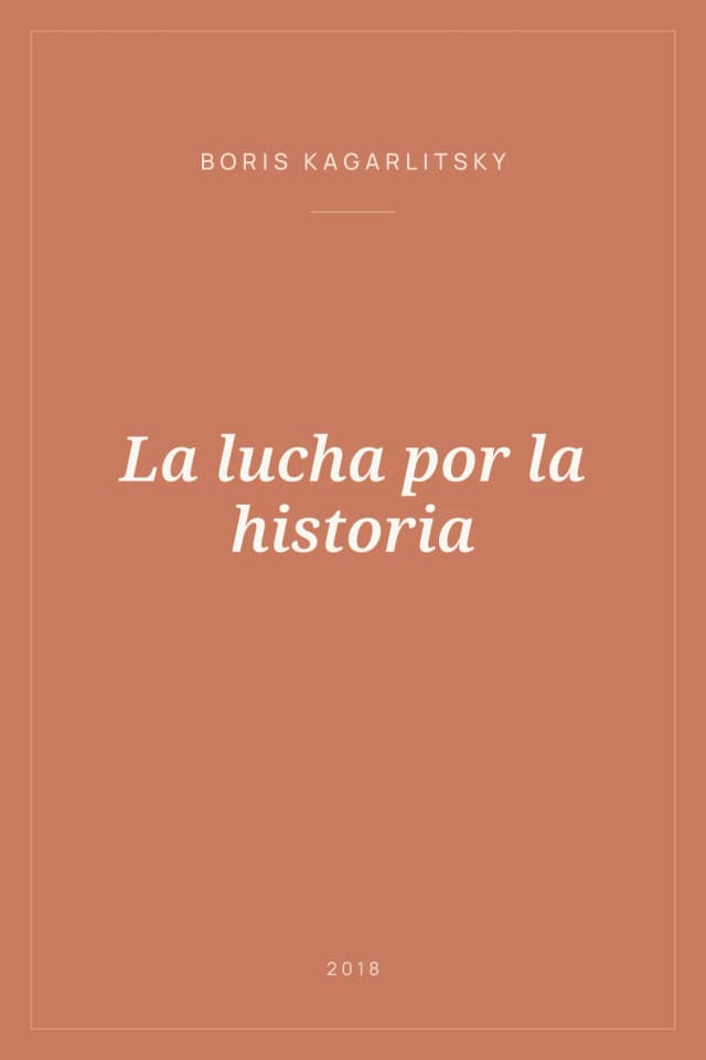Portada de La lucha por la historia