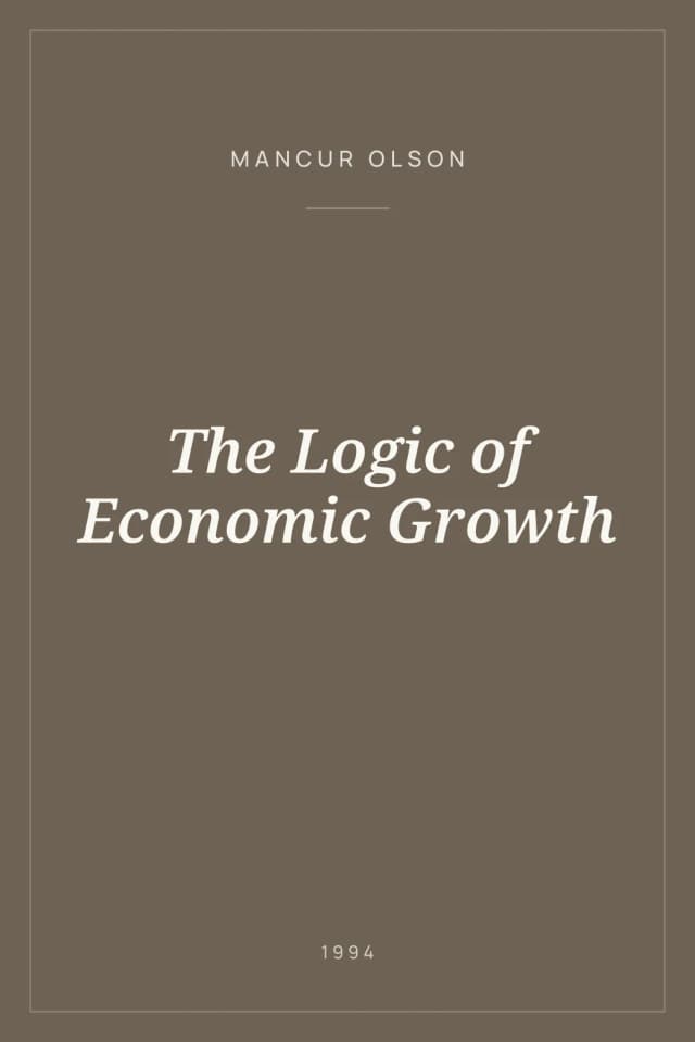 Portada de The Logic of Economic Growth