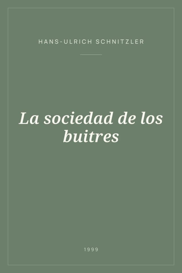Portada de La sociedad de los buitres