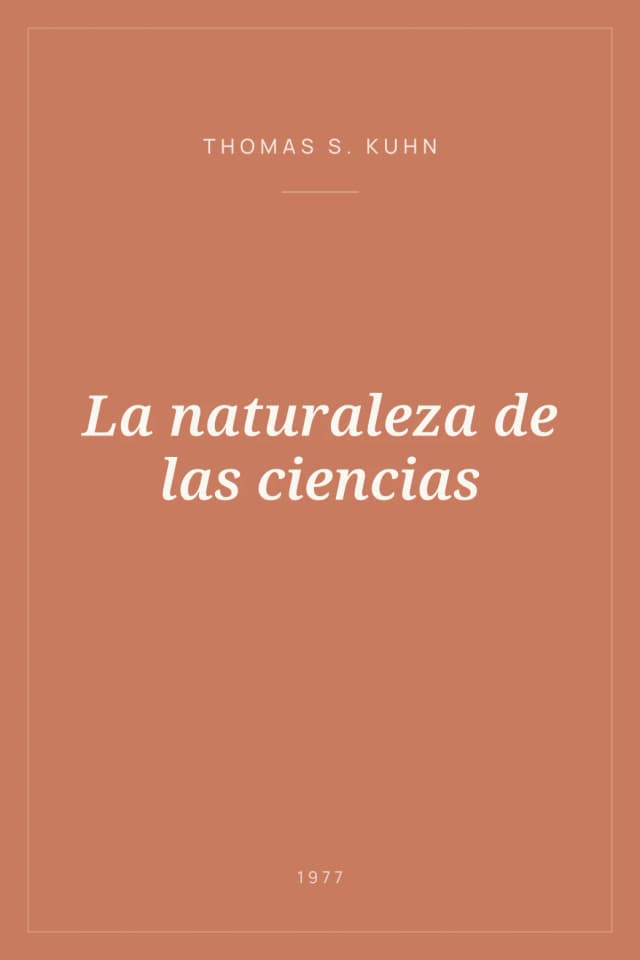 Portada de La naturaleza de las ciencias