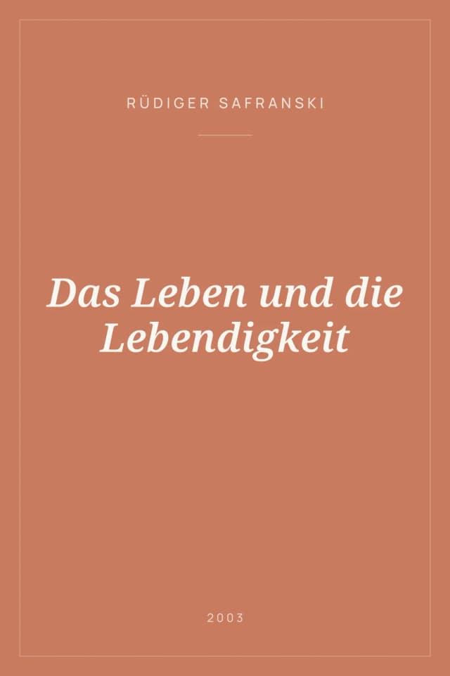 Portada de Das Leben und die Lebendigkeit