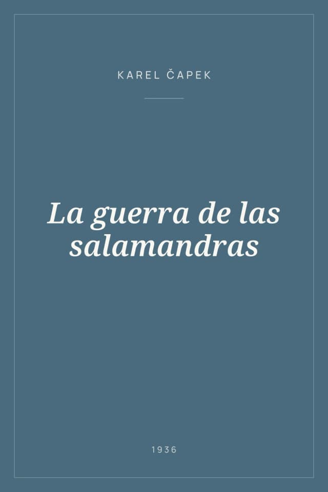 Portada de La guerra de las salamandras