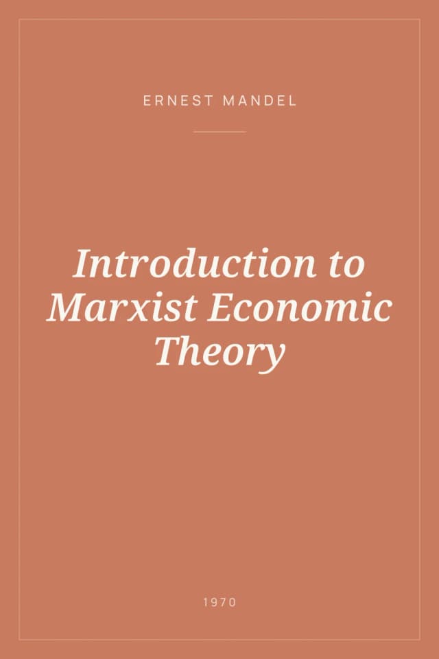 Portada de Introduction to Marxist Economic Theory