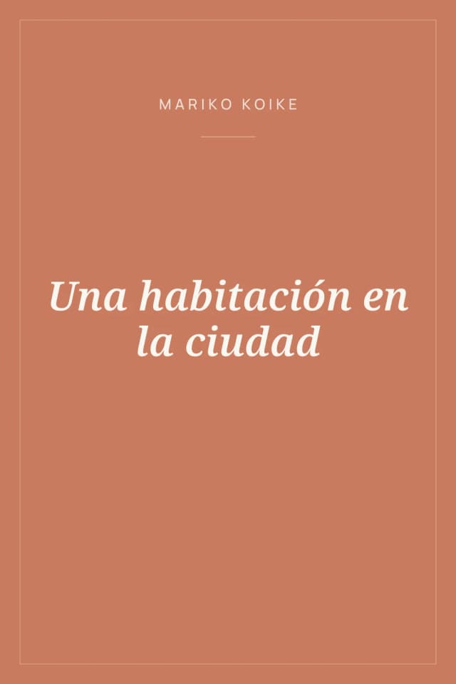 Portada de Una habitación en la ciudad
