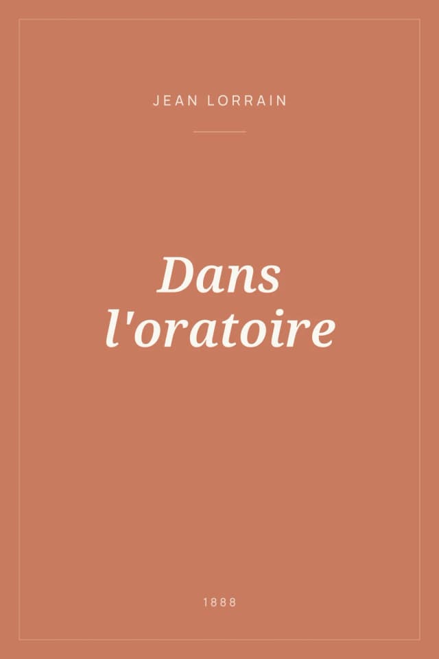 Portada de Dans l'oratoire