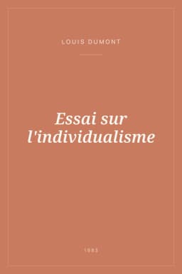 Portada de Essai sur l'individualisme