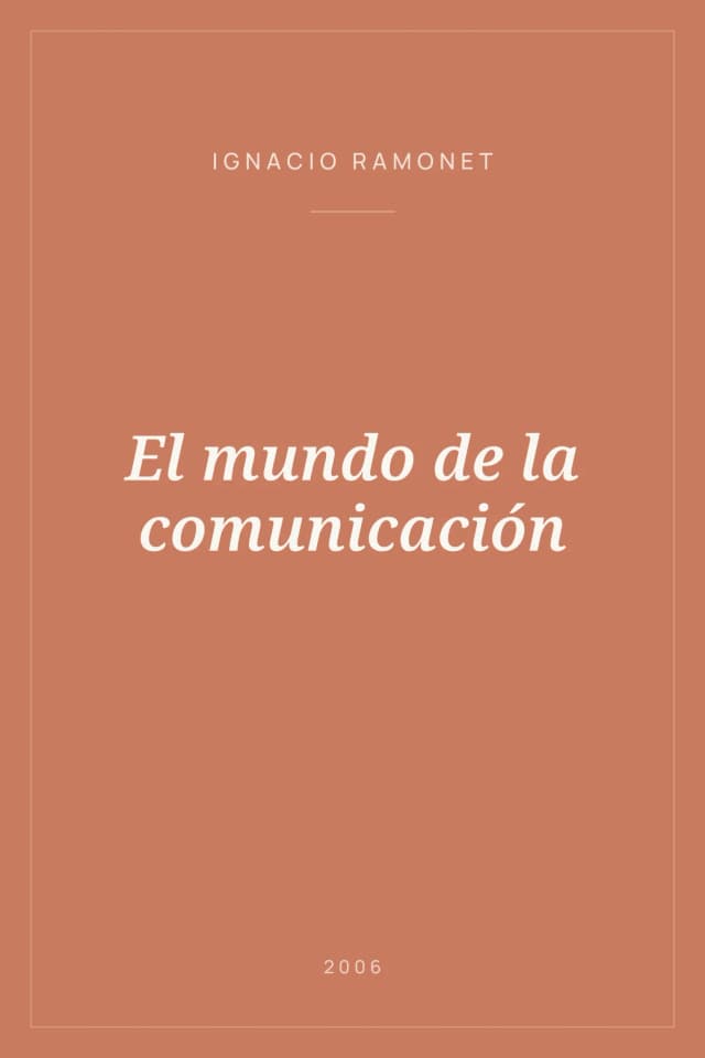 Portada de El mundo de la comunicación