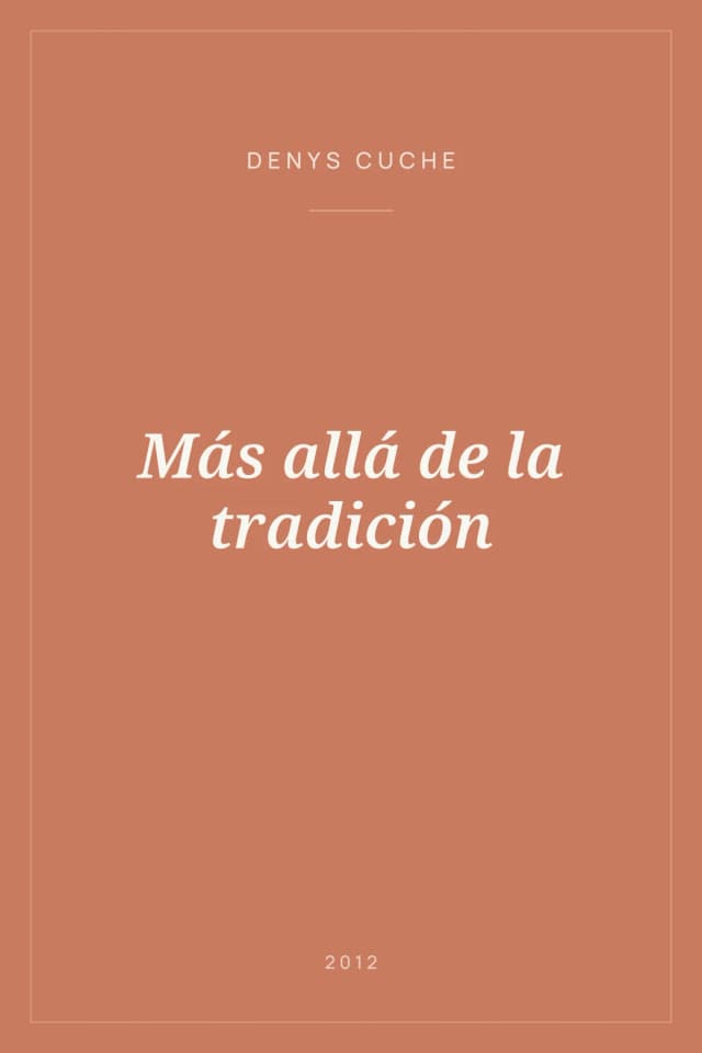 Portada de Más allá de la tradición