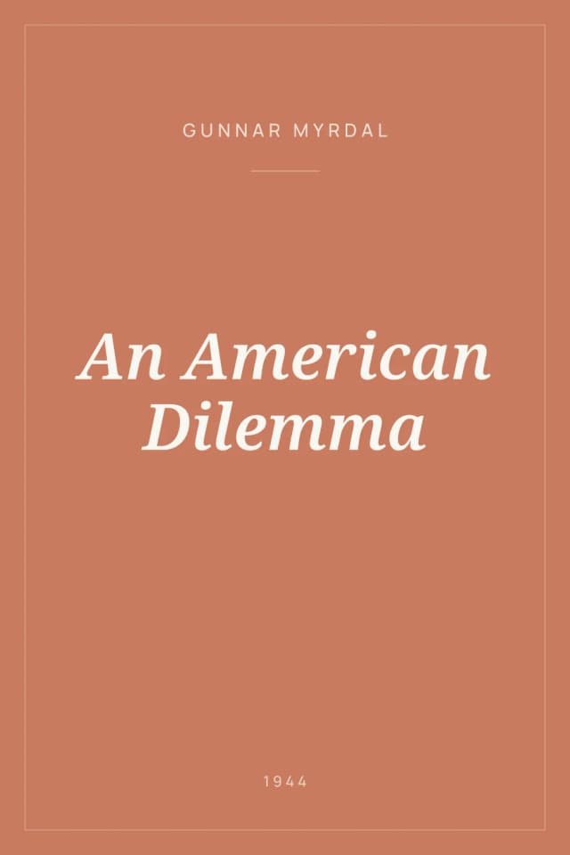 Portada de An American Dilemma