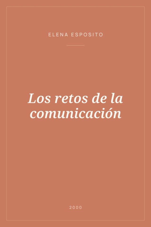 Portada de Los retos de la comunicación