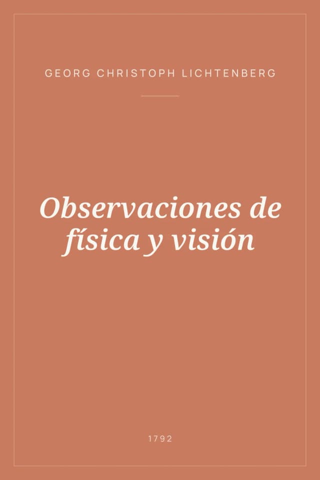 Portada de Observaciones de física y visión
