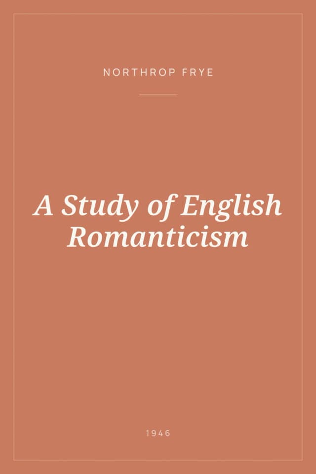 Portada de A Study of English Romanticism