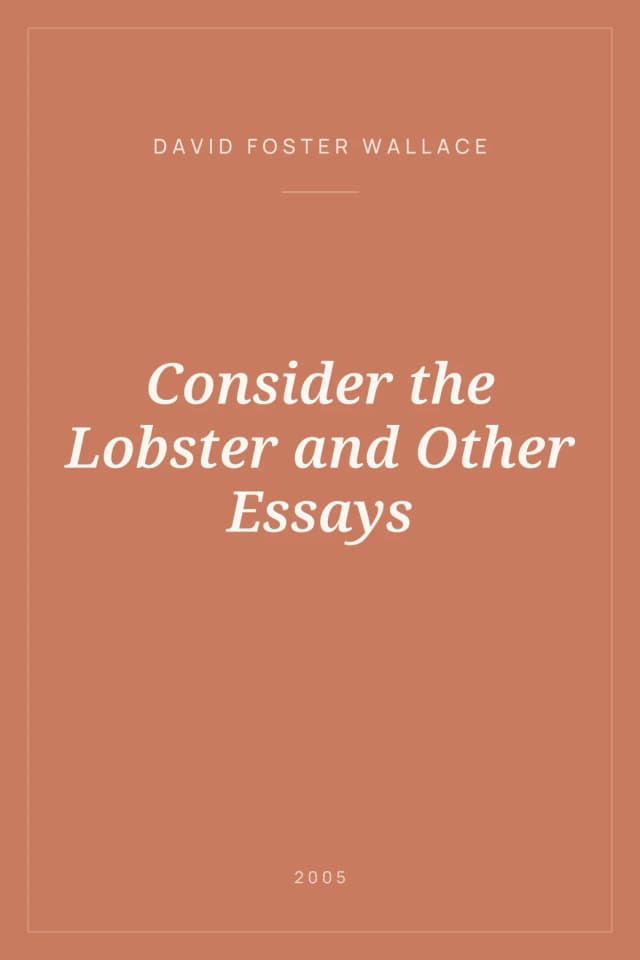 Portada de Consider the Lobster and Other Essays