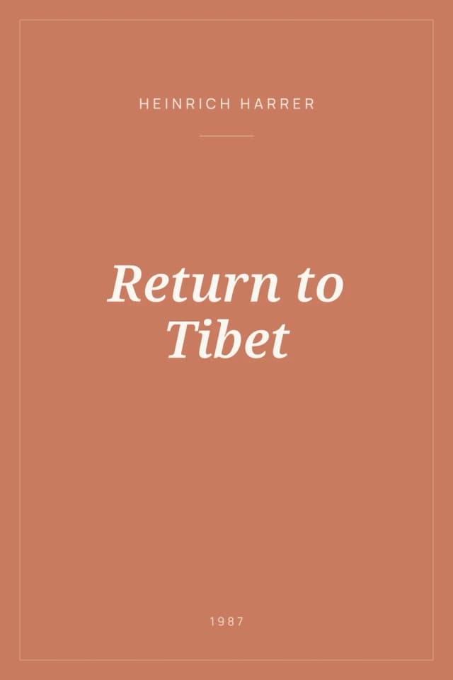 Portada de Return to Tibet