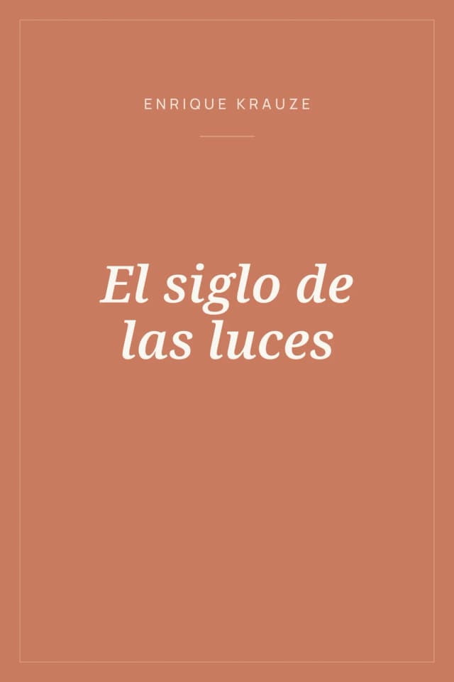 Portada de El siglo de las luces