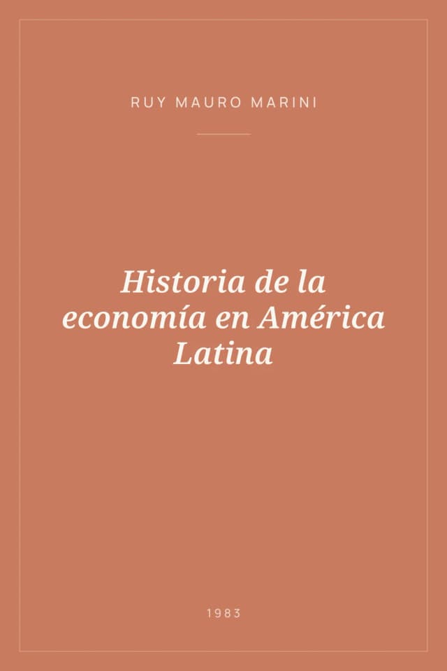 Portada de Historia de la economía en América Latina