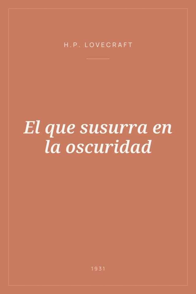 Portada de El que susurra en la oscuridad