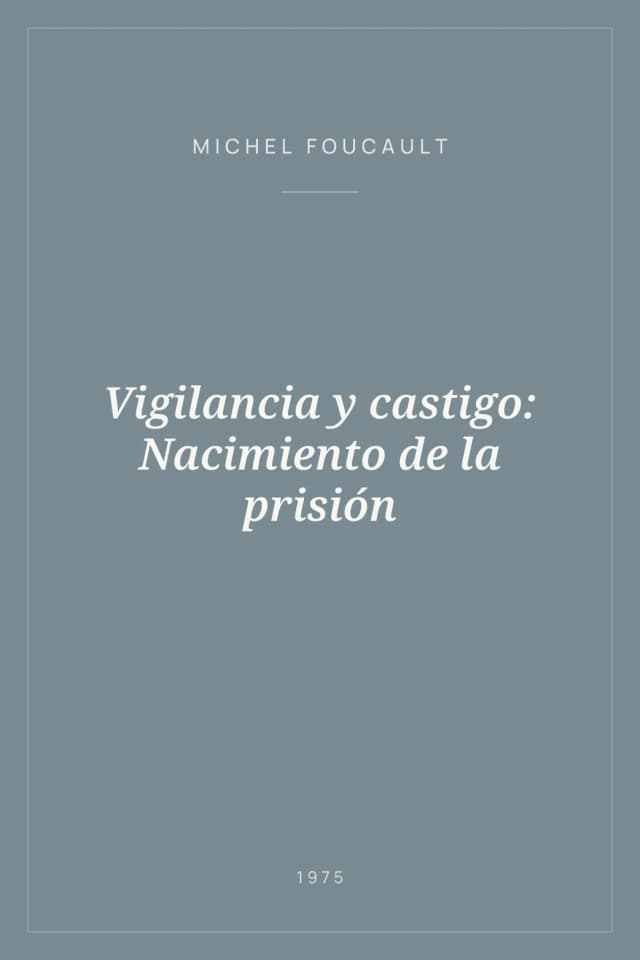 Portada de Vigilancia y castigo: Nacimiento de la prisión
