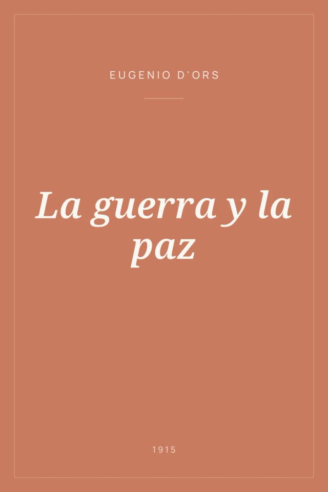 Portada de La guerra y la paz