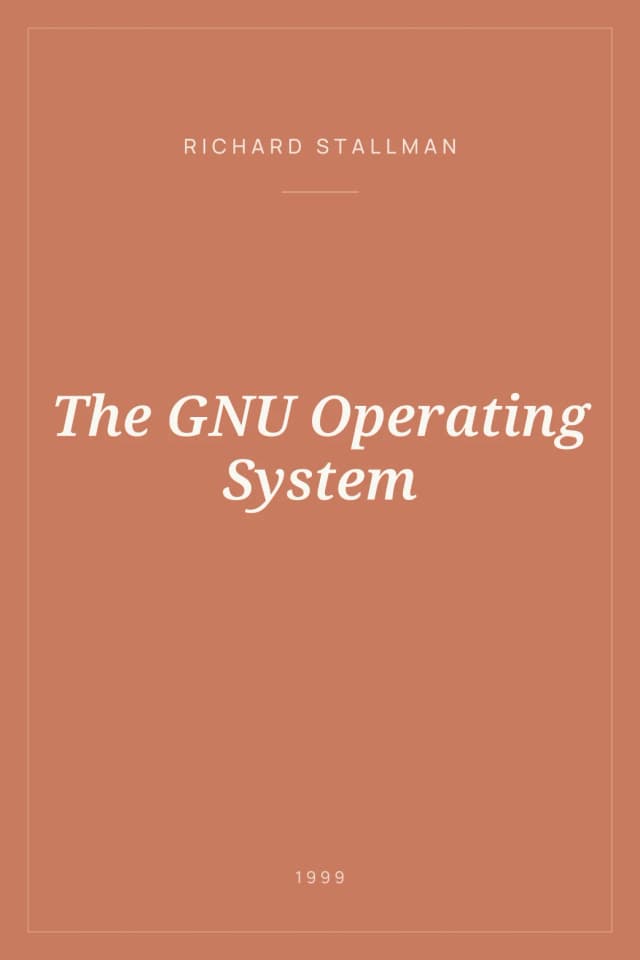 Portada de The GNU Operating System