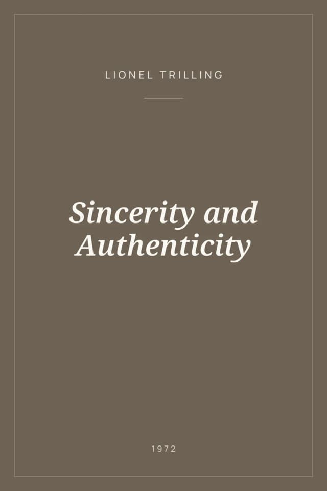 Portada de Sincerity and Authenticity