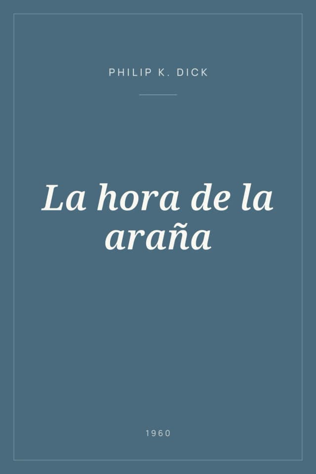 Portada de La hora de la araña