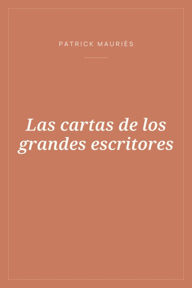 Portada de Las cartas de los grandes escritores