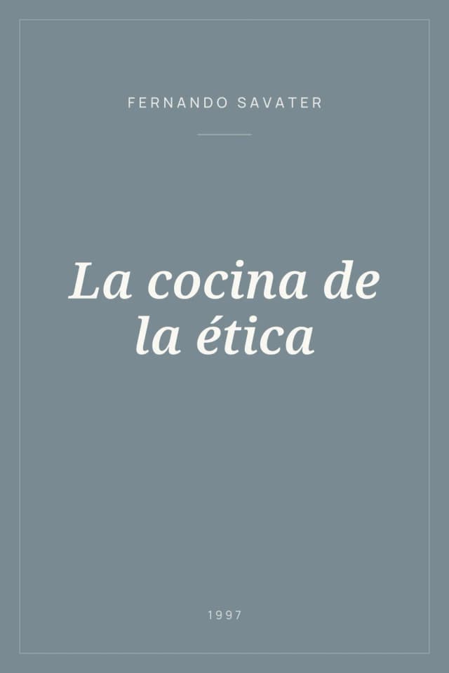 Portada de La cocina de la ética
