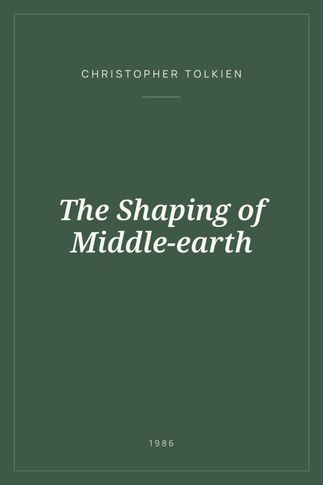 Portada de The Shaping of Middle-earth
