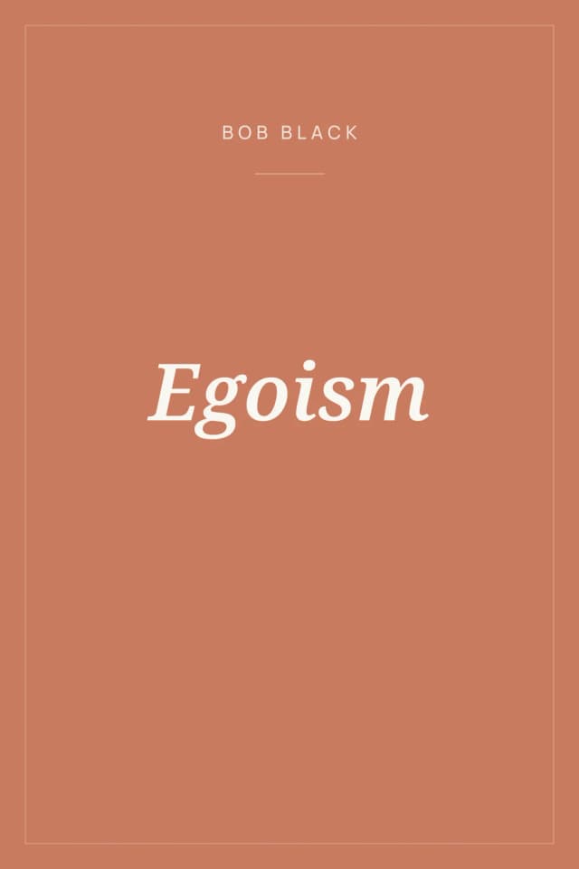 Portada de Egoism