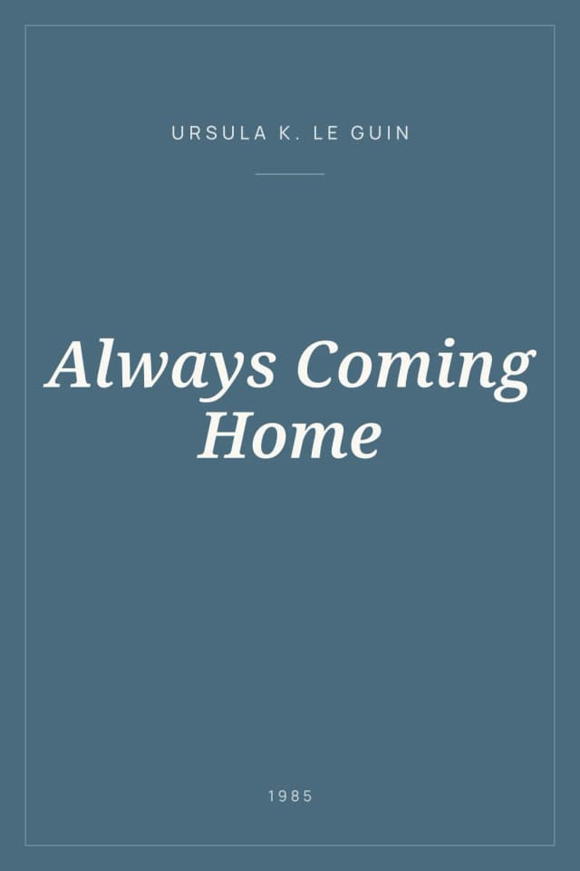 Portada de Always Coming Home