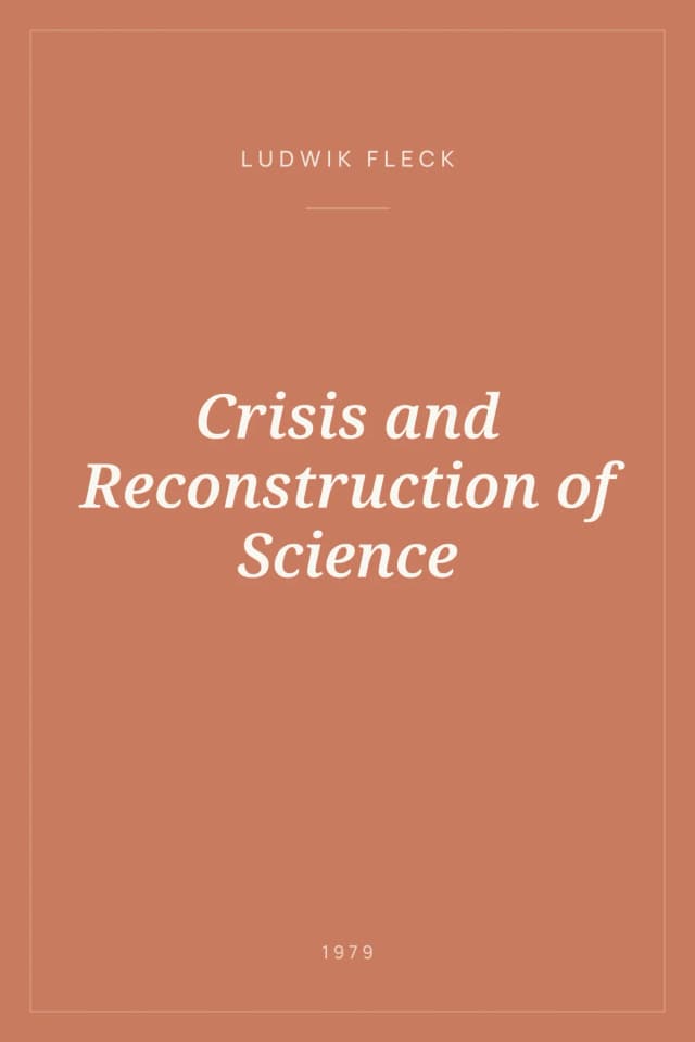 Portada de Crisis and Reconstruction of Science