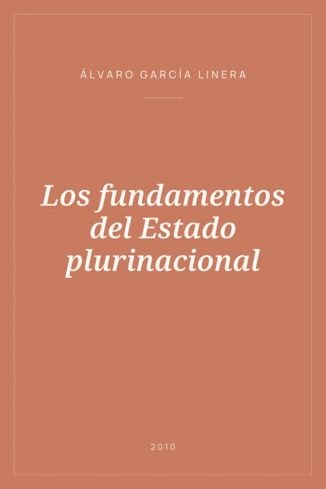 Portada de Los fundamentos del Estado plurinacional