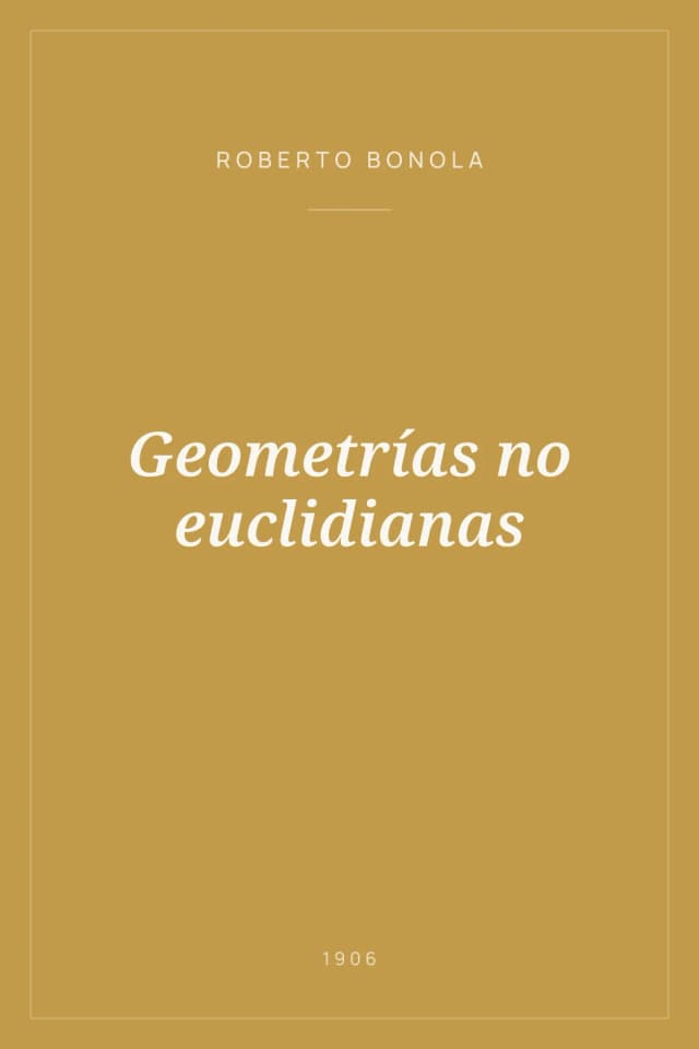 Portada de Geometrías no euclidianas