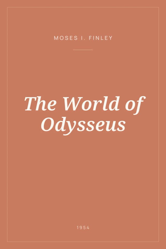 Portada de The World of Odysseus