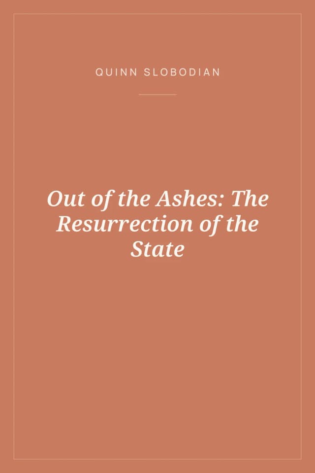 Portada de Out of the Ashes: The Resurrection of the State