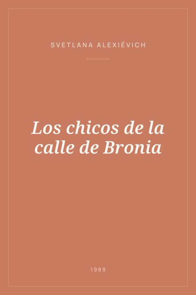 Portada de Los chicos de la calle de Bronia