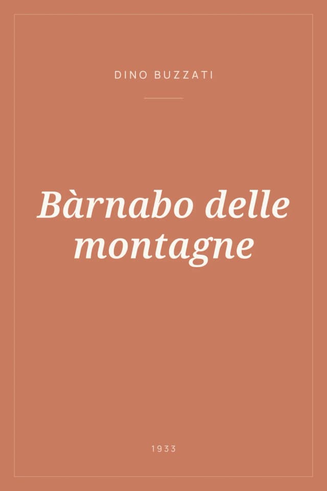 Portada de Bàrnabo delle montagne