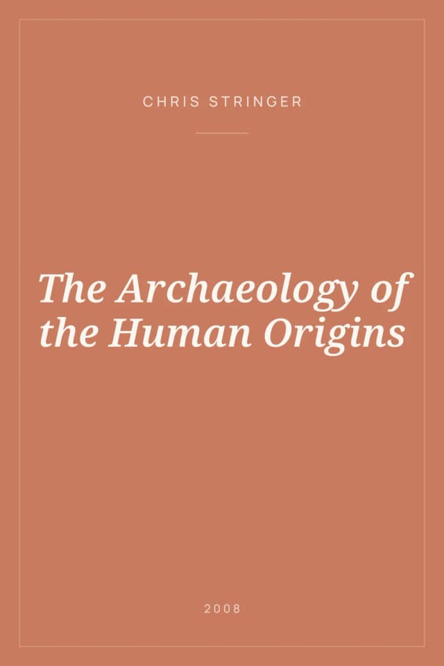 Portada de The Archaeology of the Human Origins