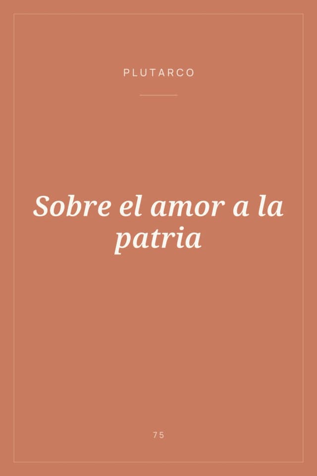 Portada de Sobre el amor a la patria