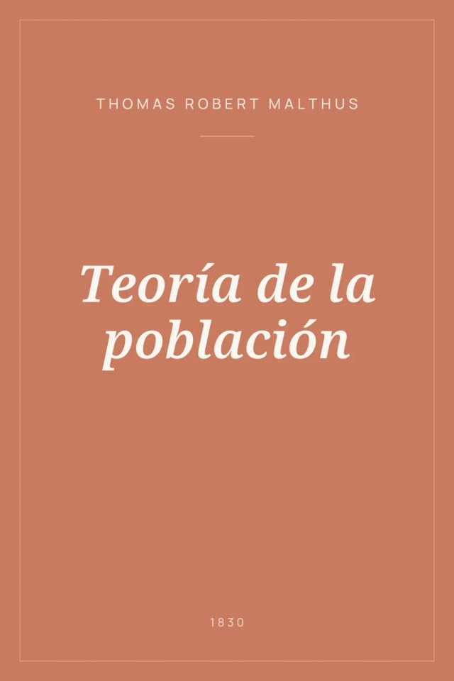 Portada de Teoría de la población