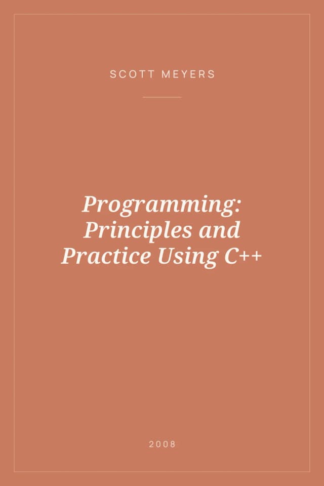 Portada de Programming: Principles and Practice Using C++