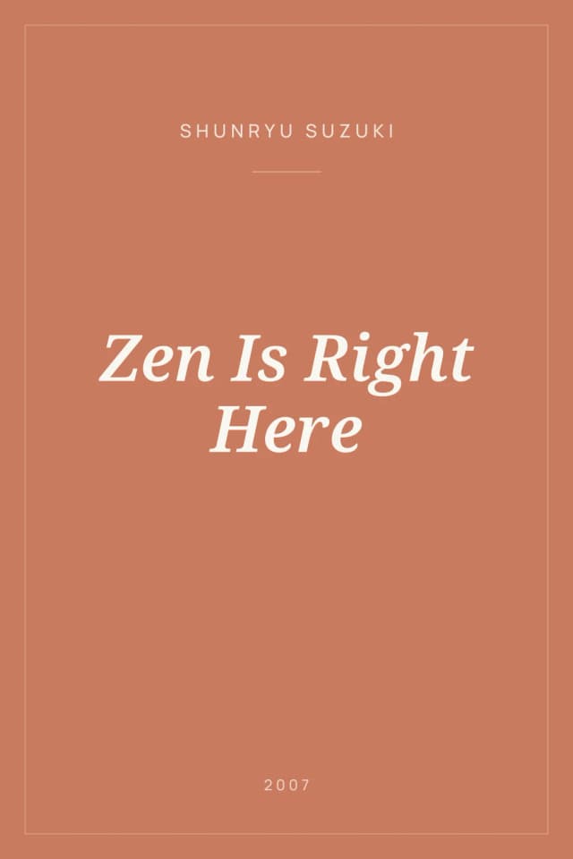 Portada de Zen Is Right Here