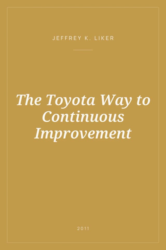 Portada de The Toyota Way to Continuous Improvement