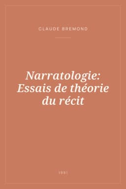 Portada de Narratologie: Essais de théorie du récit