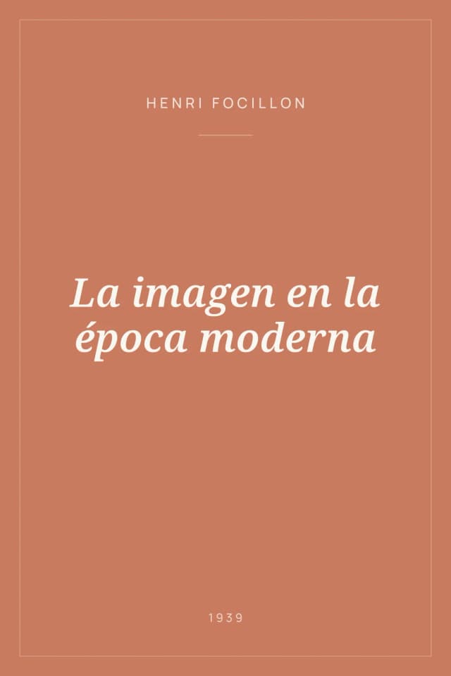 Portada de La imagen en la época moderna