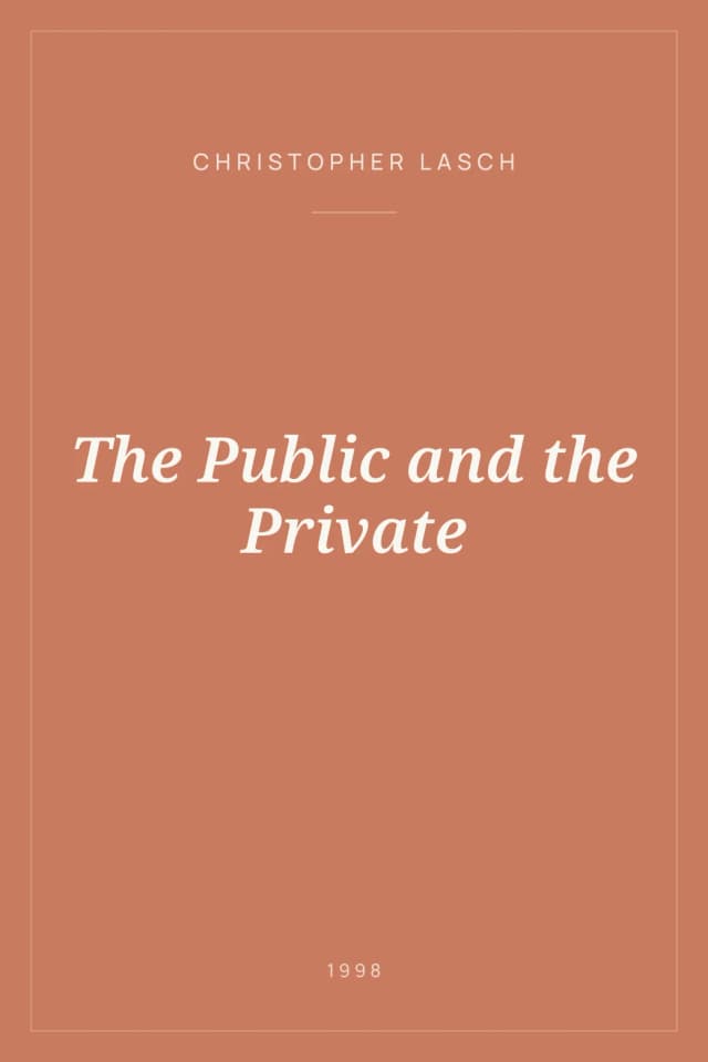 Portada de The Public and the Private