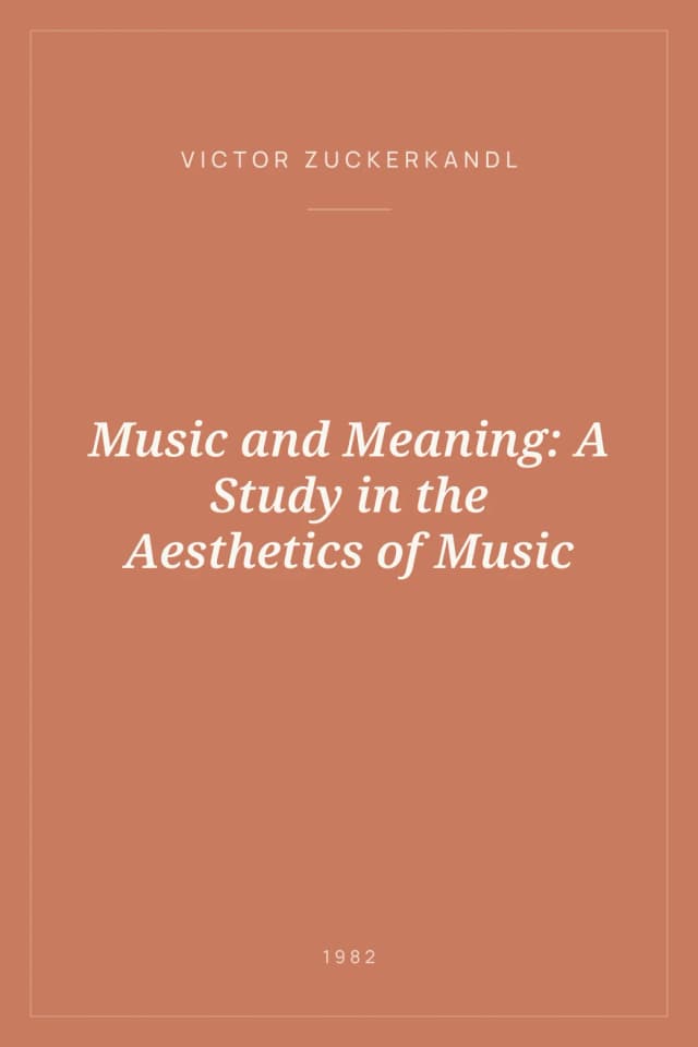 Portada de Music and Meaning: A Study in the Aesthetics of Music