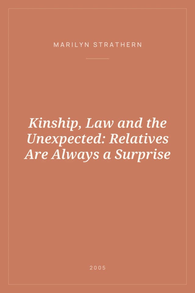 Portada de Kinship, Law and the Unexpected: Relatives Are Always a Surprise